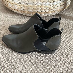 Matt & Nat Olive Green Slip-On Chelsea Booties